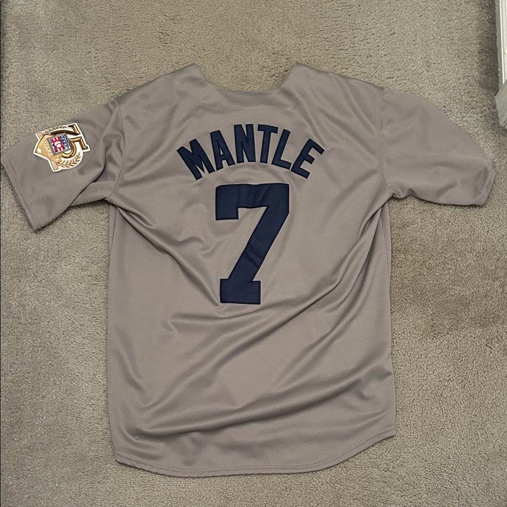 Majestic Gray Jersey with Navy Accents